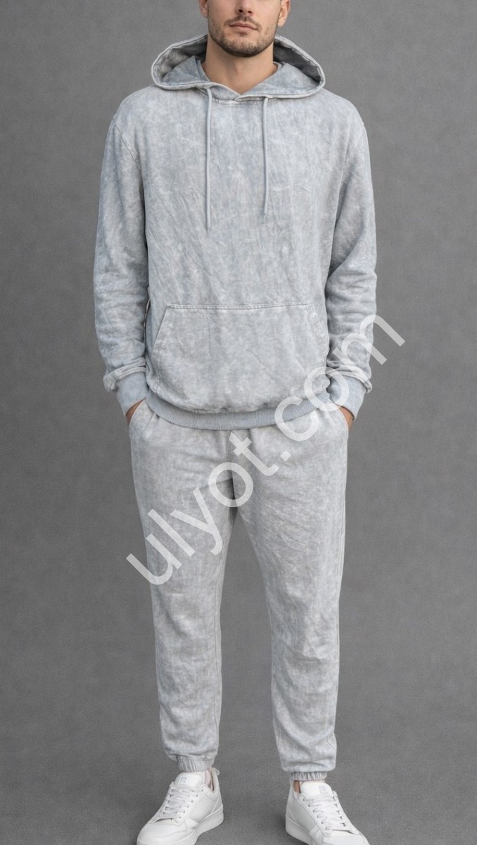 СПОРТ.КОСТЮМ (M-2XL) МАНЖЕТ ВАРЕНКА МЕЛАНЖ 