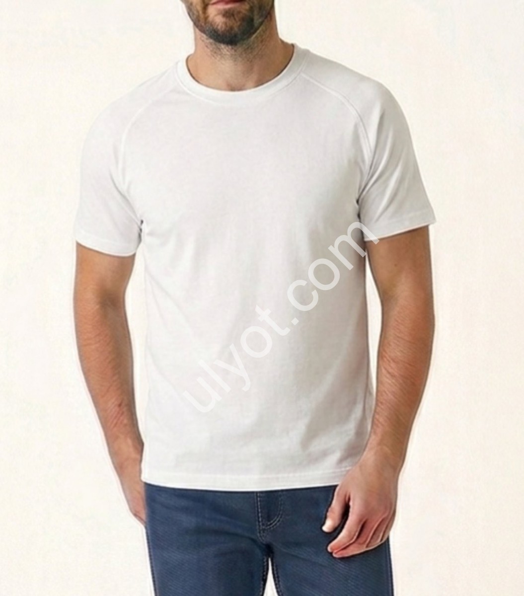 ФУТБОЛКА ОДНОТОН (L-4XL) БЕЛЫЙ 