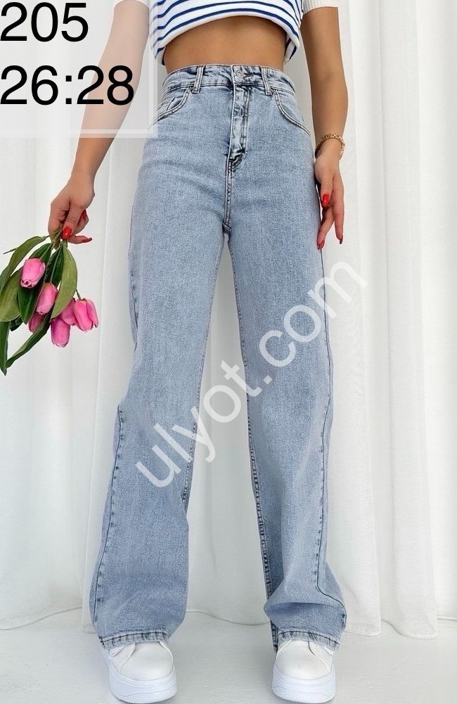 ДЖИНСЫ TOP SHOP (25-28) ГОЛУБОЙ 5205