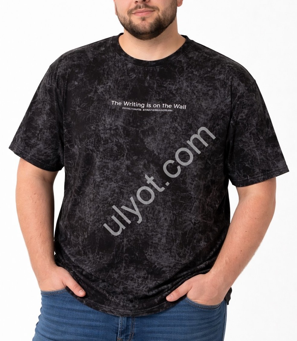 ФУТБОЛКА BIGLIVER (3XL-6XL) ГРАФИТ 5653