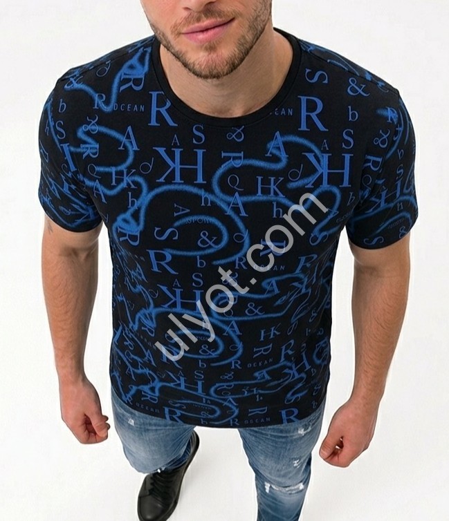 ФУТБОЛКА BİGLİVER (M-2XL) ЧЕРНЫЙ 5579