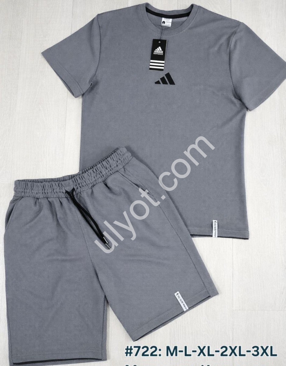 СПОРТ. КОСТЮМ A01 (M-3XL) СЕРЫЙ 722