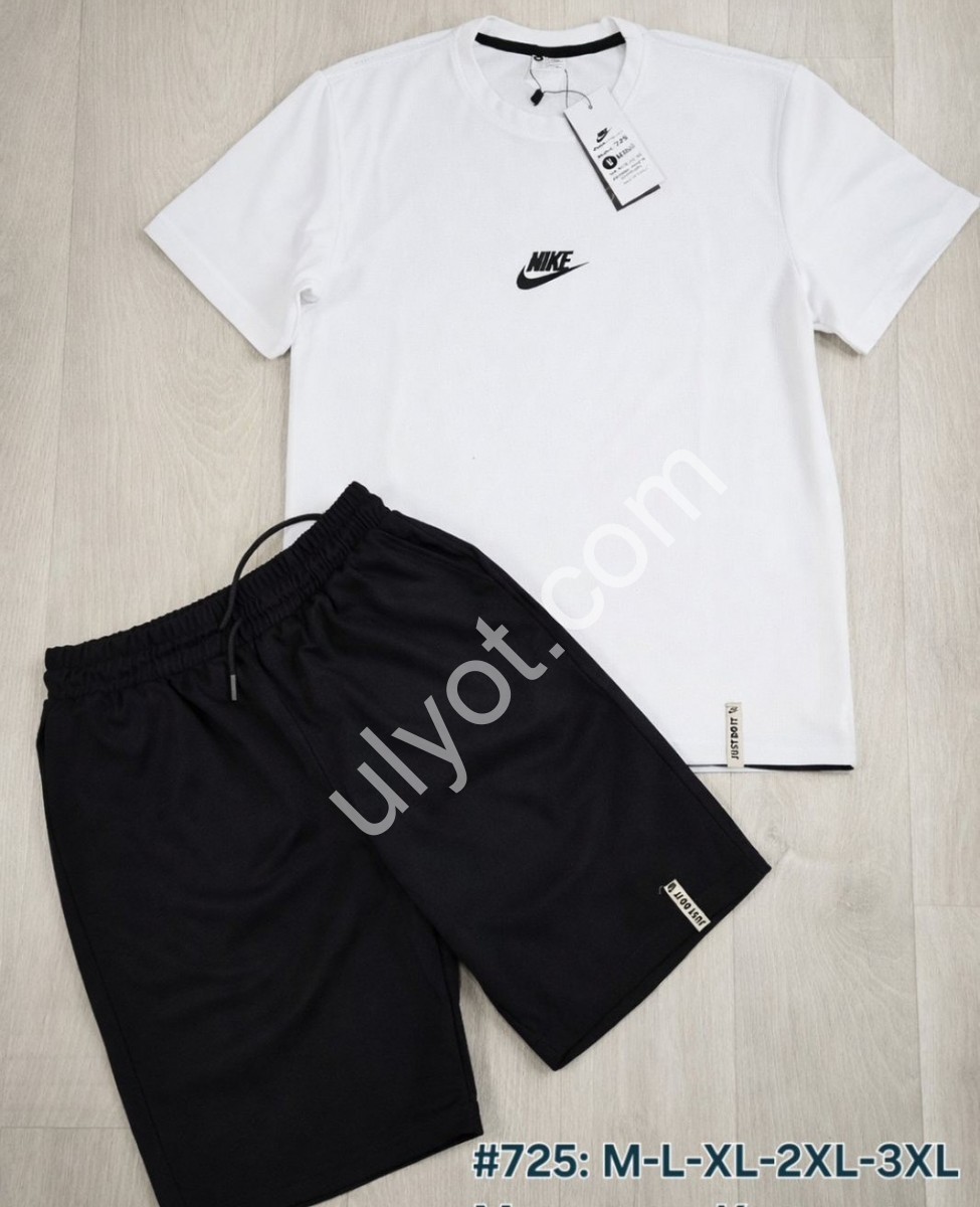 СПОРТ. КОСТЮМ N02 (M-3XL) БЕЛЫЙ+ЧЕРНЫЙ 725