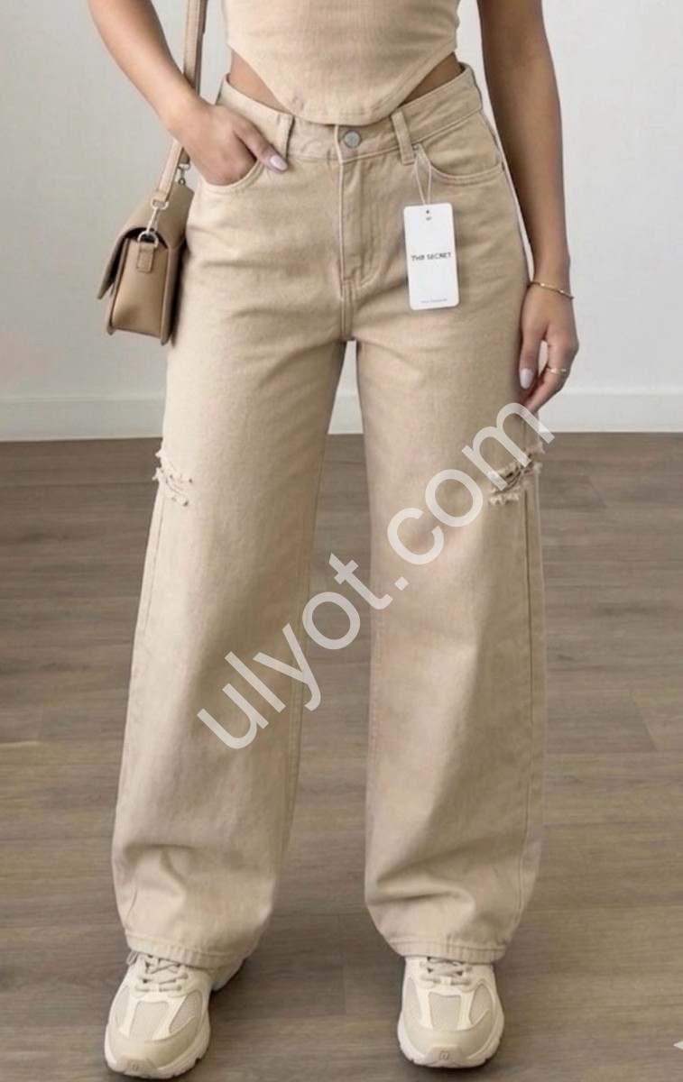 ДЖИНСЫ TOP SHOP (25-32) БЕЖ 2610