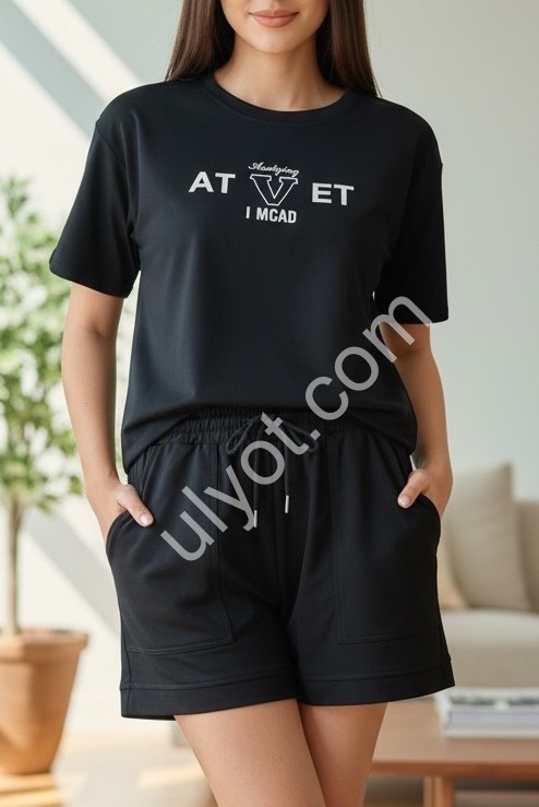 КОСТЮМ (M-XL) ЧЕРНЫЙ 1088