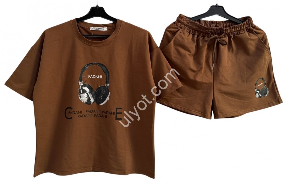 КОСТЮМ (M-XL) КОРИЧНЕВЫЙ 1085
