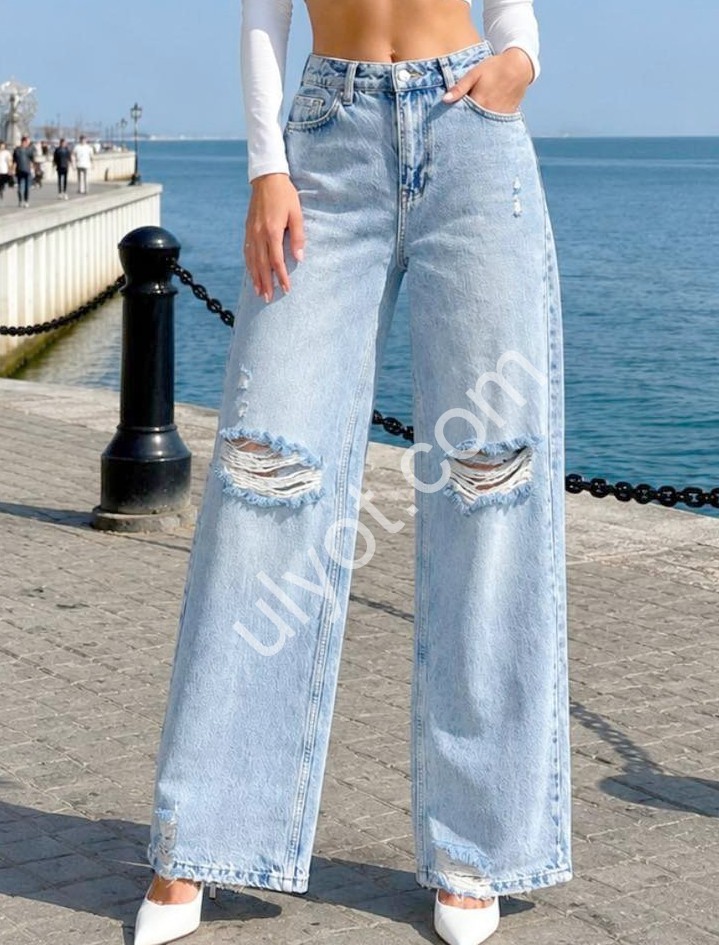 ДЖИНСЫ WOMAN DENIM (34-42) ГОЛУБОЙ 2003/1855