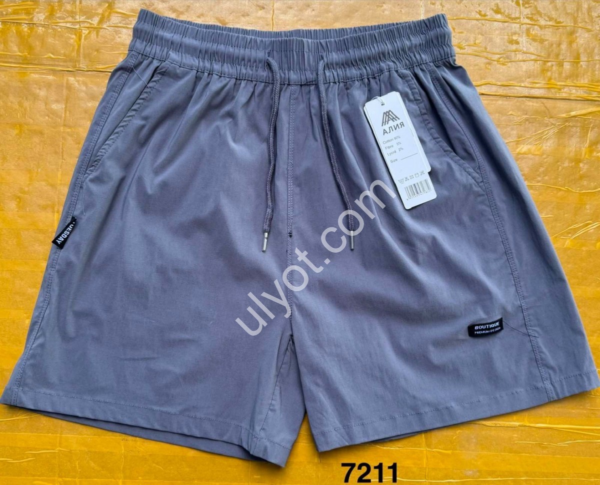 ШОРТЫ (L-5XL) СЕРЫЙ 7211