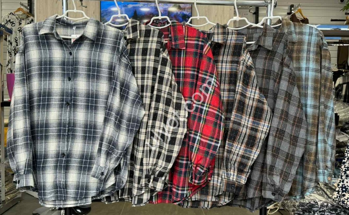 РУБАШКА JJF (3XL-6XL) КАМНИ СЕРЫЙ+Т.СЕРЫЙ 7771