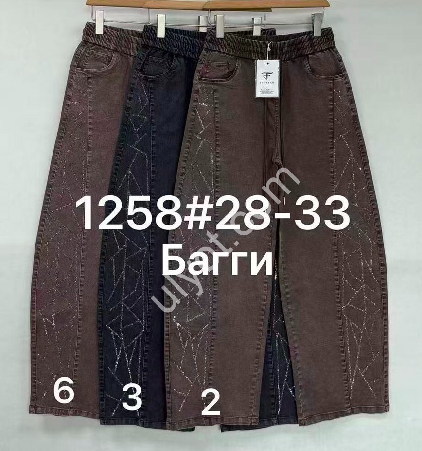ШТАНЫ (28-33) КАМНИ Т.КОРИЧНЕВЫЙ 1258-2