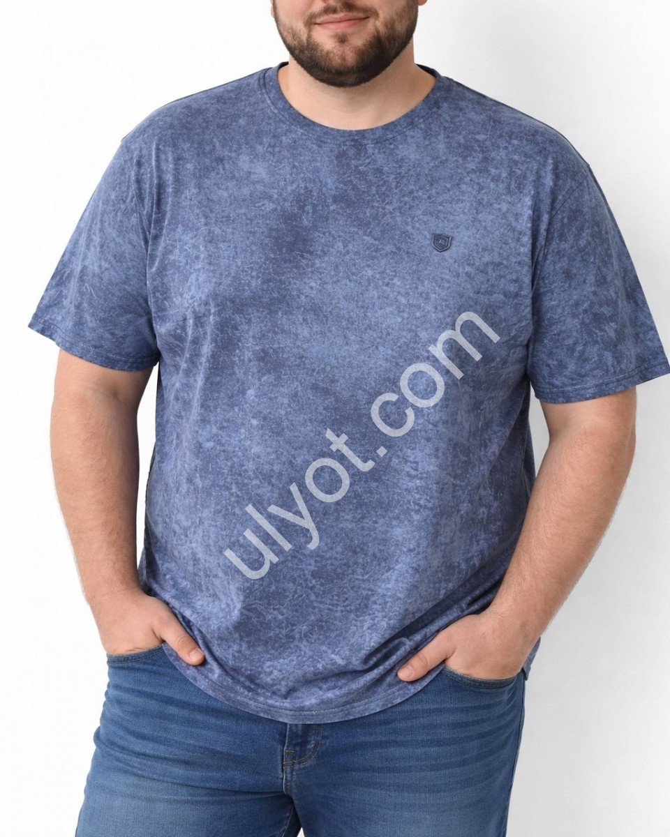 ФУТБОЛКА BIGLIVER (3XL-6XL) ДЖИНС 5652