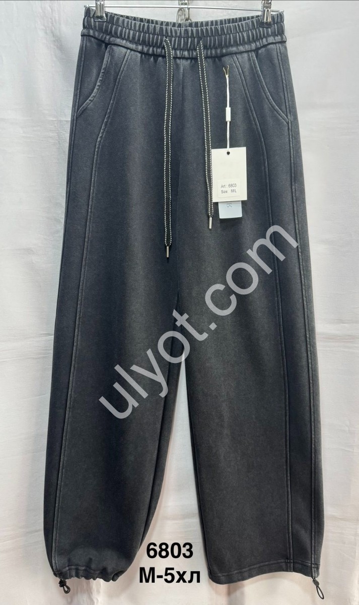 ШТАНЫ (M-6XL) МАНЖЕТ ГРАФИТ 6803