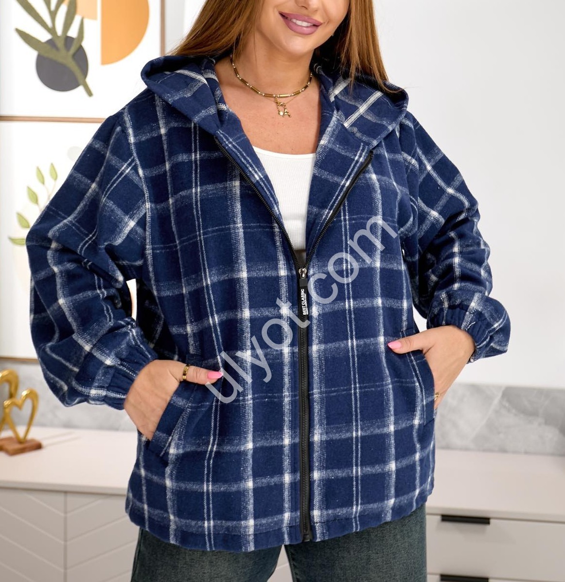 РУБАШКА JJF (L-4XL) Т.СЕРЫЙ+ОРАНЖ 8872