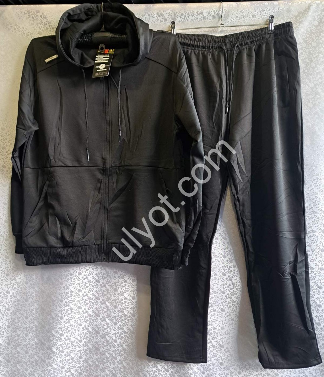 СПОРТ.КОСТЮМ (3XL-7XL) ПРЯМОЙ ЧЕРНЫЙ 6659