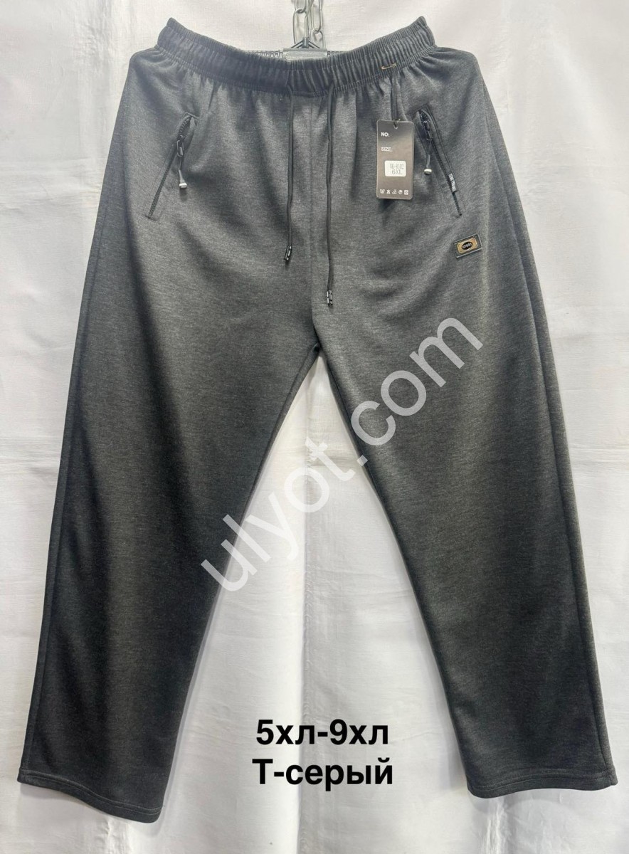 СПОРТ.ШТАНЫ (5XL-9XL) ПРЯМОЙ Т.СЕРЫЙ 2830