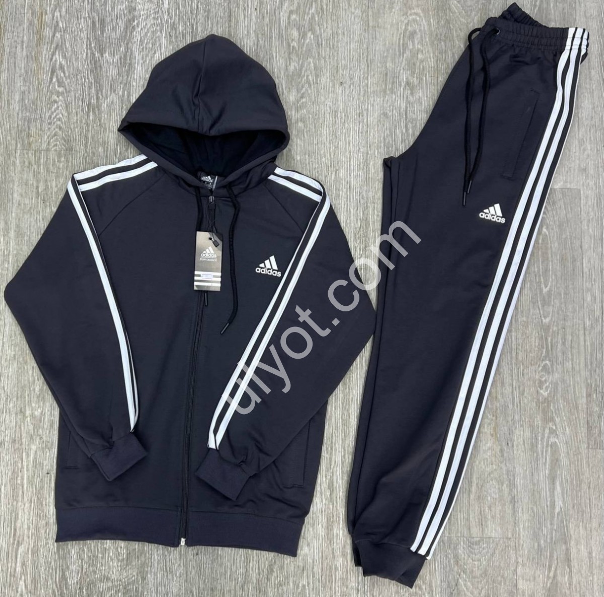 СПОРТ.КОСТЮМ A01 (M-3XL) МАНЖЕТ ЧЕРНЫЙ 202