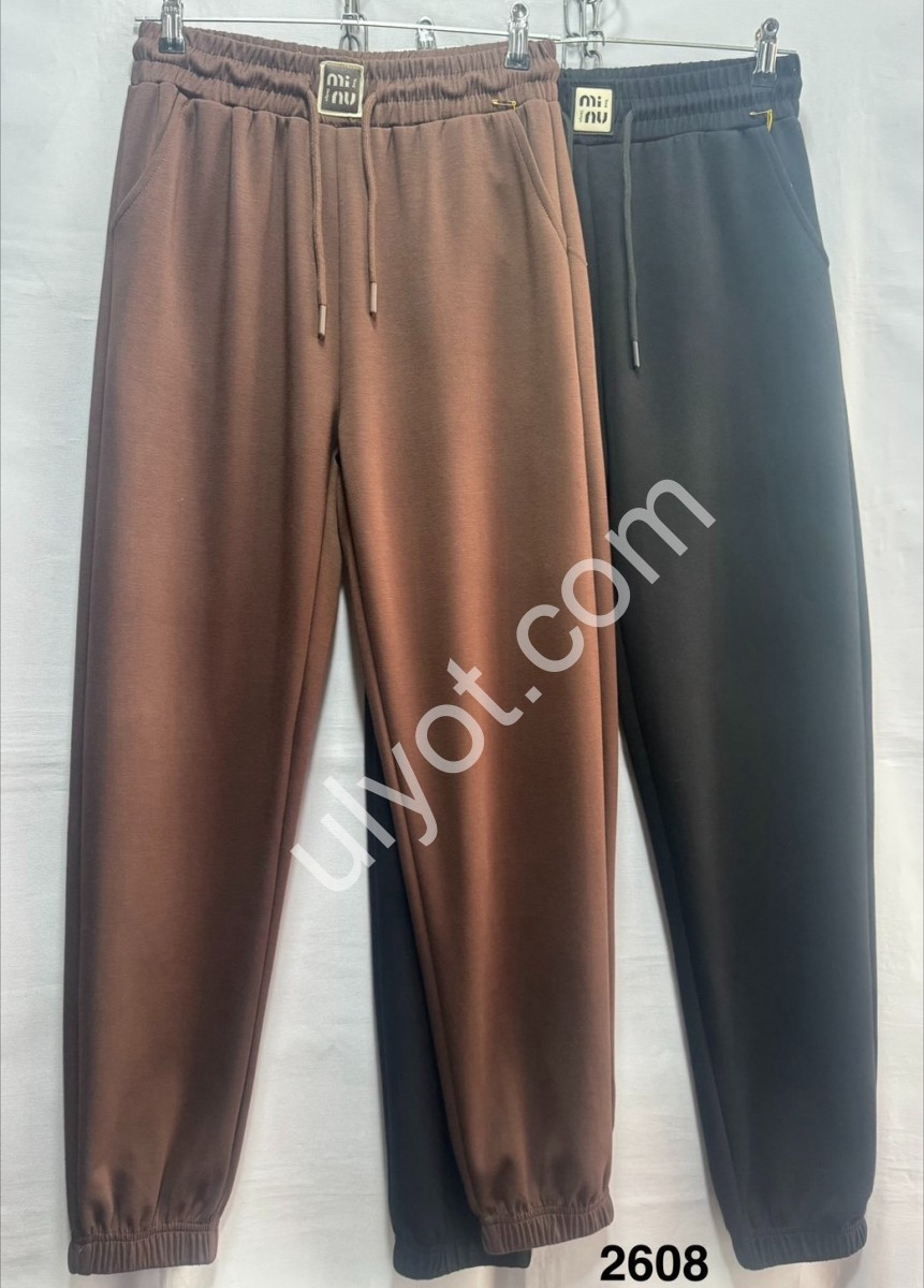 ШТАНЫ (M-3XL) МАНЖЕТ ЧЕРНЫЙ 2608