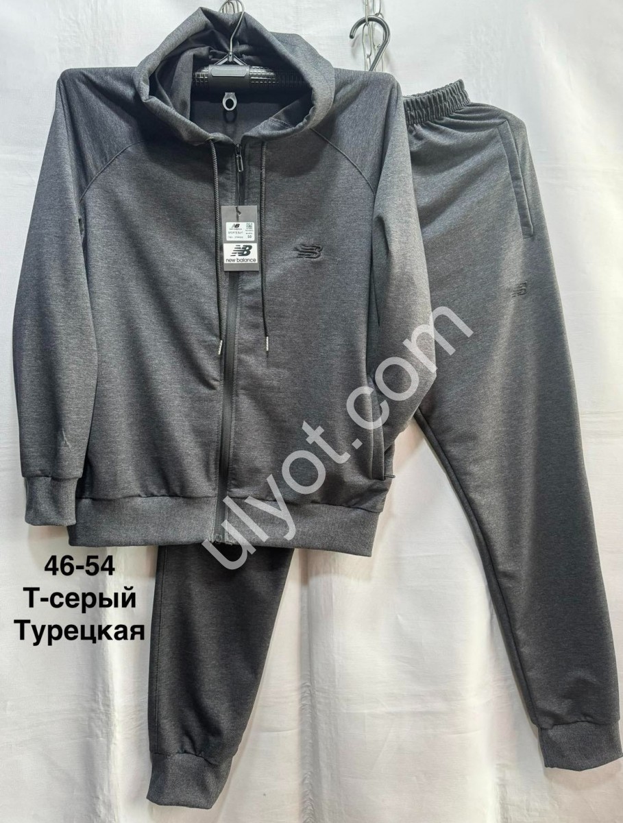 СПОРТ.КОСТЮМ NB02 (46-54) МАНЖЕТ Т.СЕРЫЙ 
