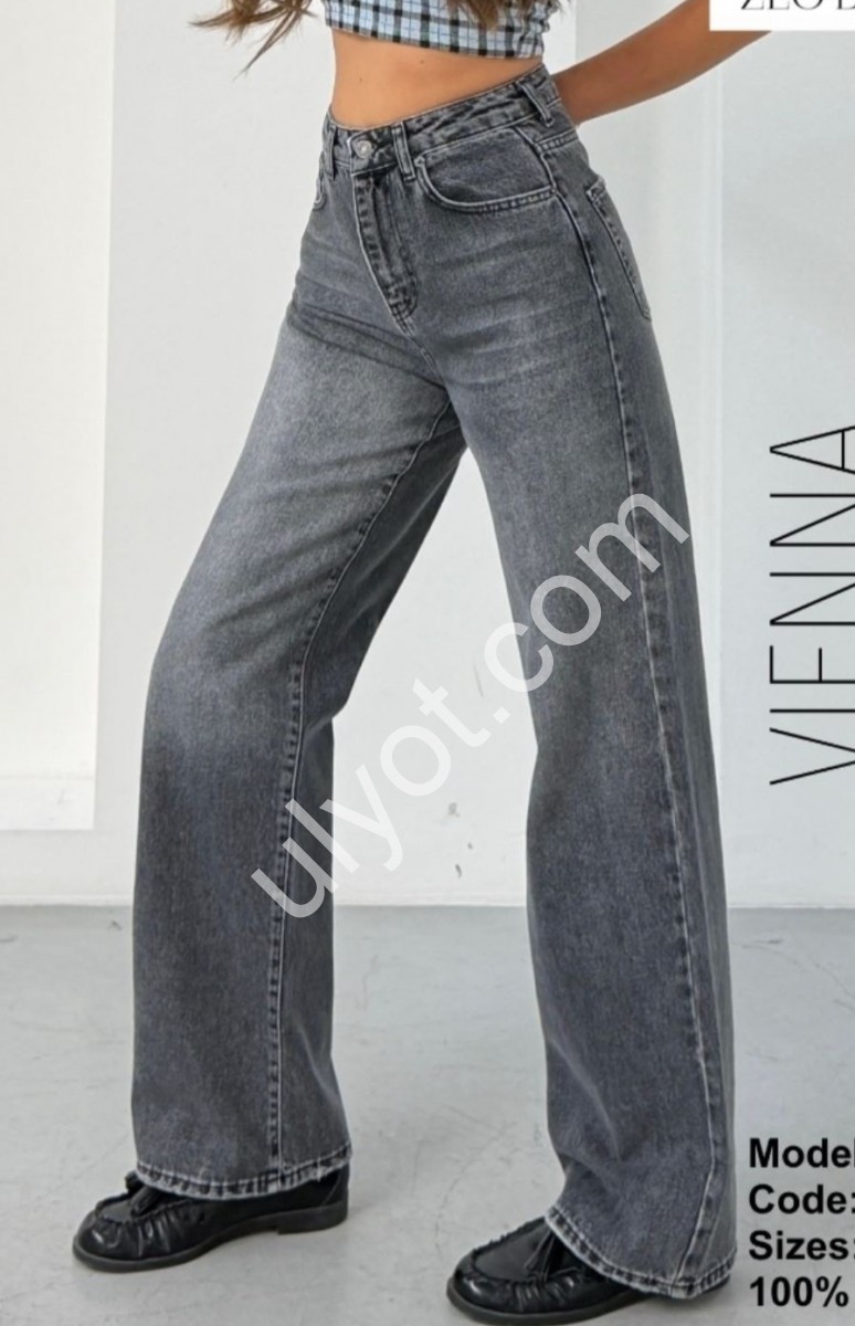 ДЖИНСЫ ZEO BASIC (34-42) СЕРЫЙ 5586