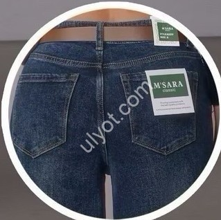 ДЖИНСЫ M.SARA (XS-XL) Т.СИНИЙ 5757