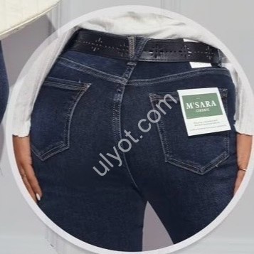 ДЖИНСЫ M.SARA (M-4XL)Т.СИНИЙ 1388-2A