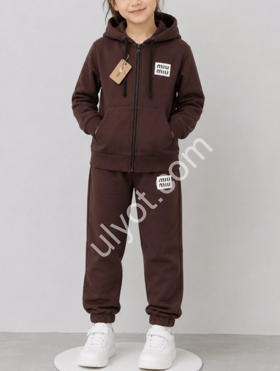 СПОРТ.КОСТЮМ M40 (26-34) МАНЖЕТ ШОКОЛАД 