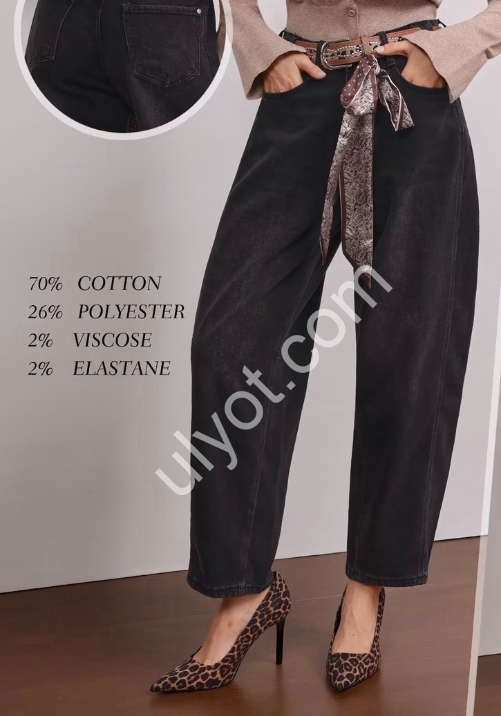 ДЖИНСИ M.SARA (XS-XL) ШОКОЛАД 1721-B