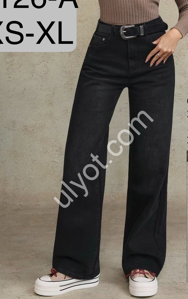 ДЖИНСЫ M.SARA (XS-XL) ЧЕРНЫЙ 5126-A