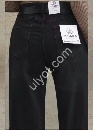 ДЖИНСЫ M.SARA (XS-XL) ЧЕРНЫЙ 5126-A
