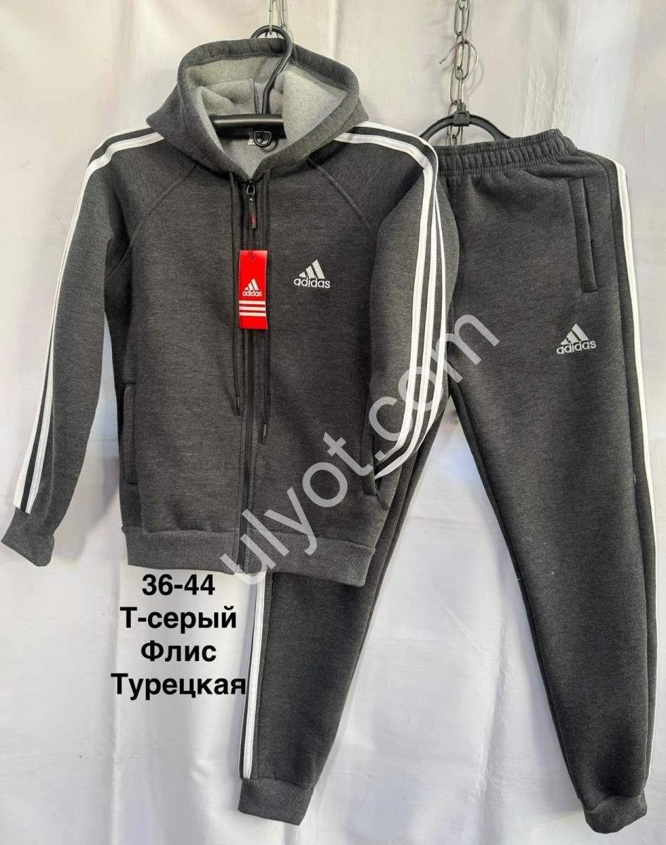 КОСТЮМ A01 (36-44) ФЛИС МАНЖЕТ Т.СЕРЫЙ 