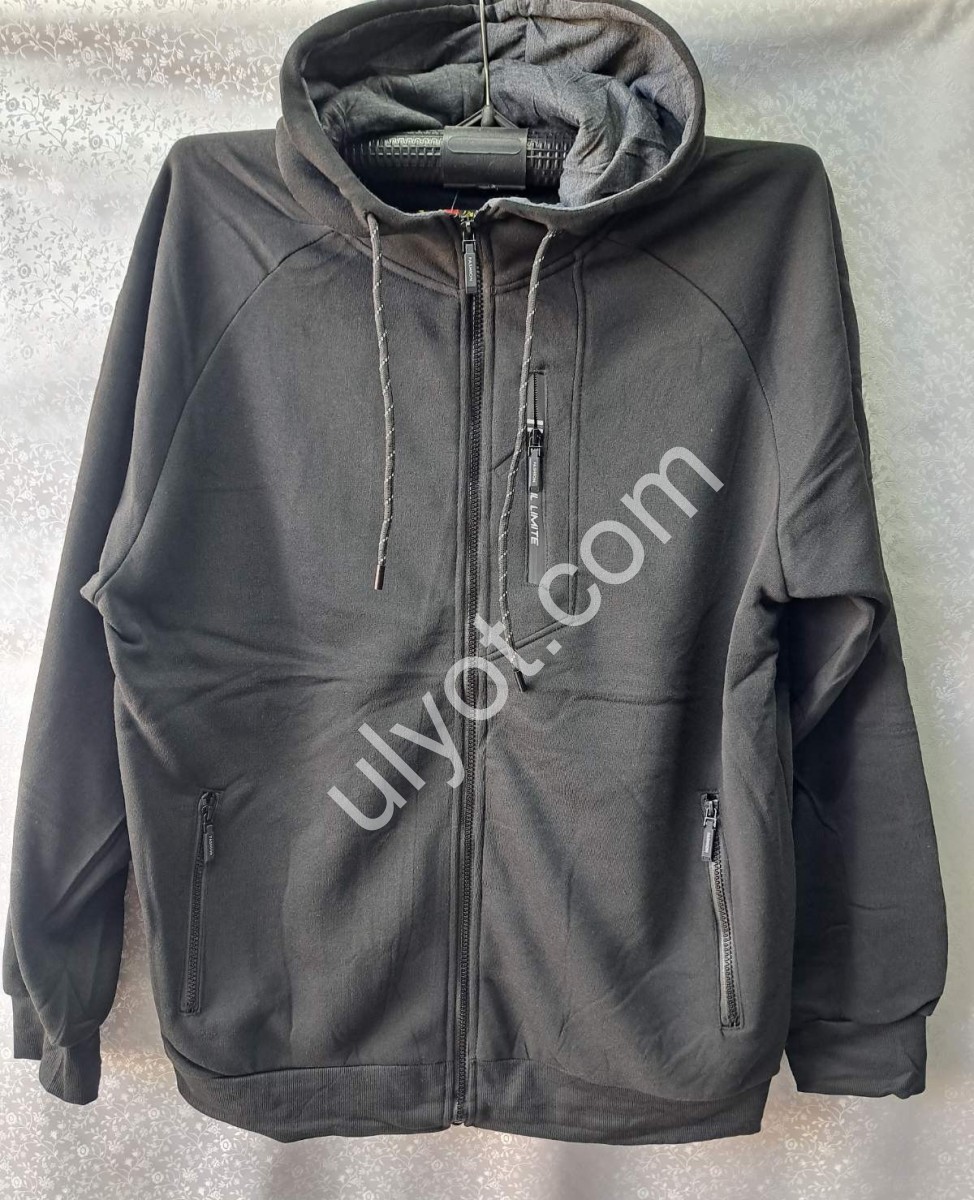 КОФТА (3XL-7XL) ФЛИС ЧЕРНЫЙ 2331B