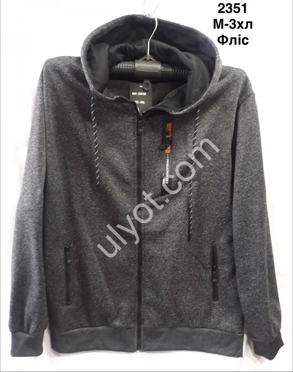 КОФТА (M-3XL) ФЛІС Т.СІРИЙ 2351
