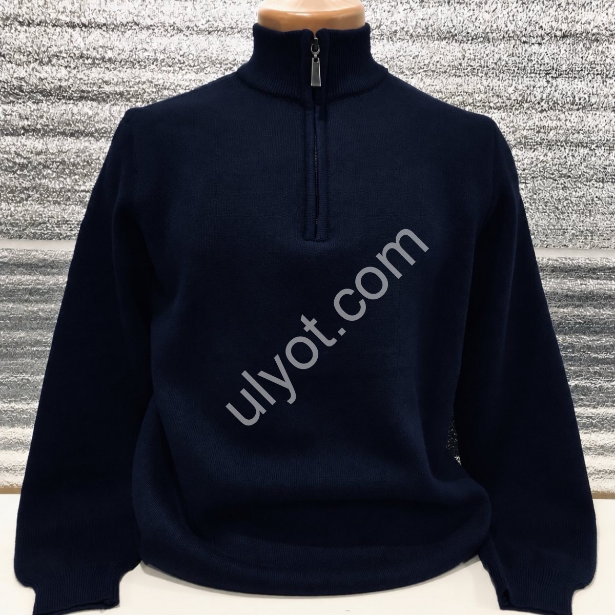 СВІТЕР (M-2XL) хутро Т.СИНІЙ 808