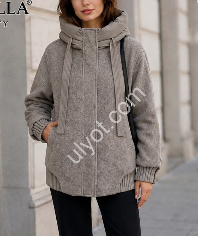 КУРТКА (S-XL) СЕРЫЙ 9935