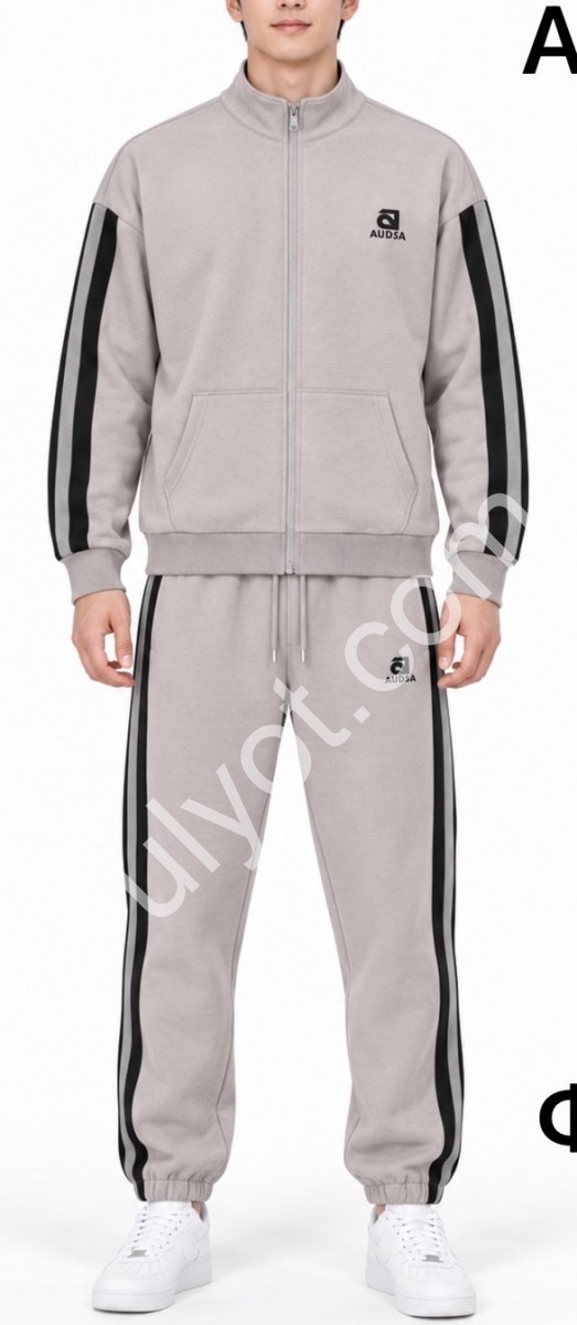 КОСТЮМ AUDSA (M-3XL) ФЛИС МАНЖЕТ БЕЖ A0007-0008
