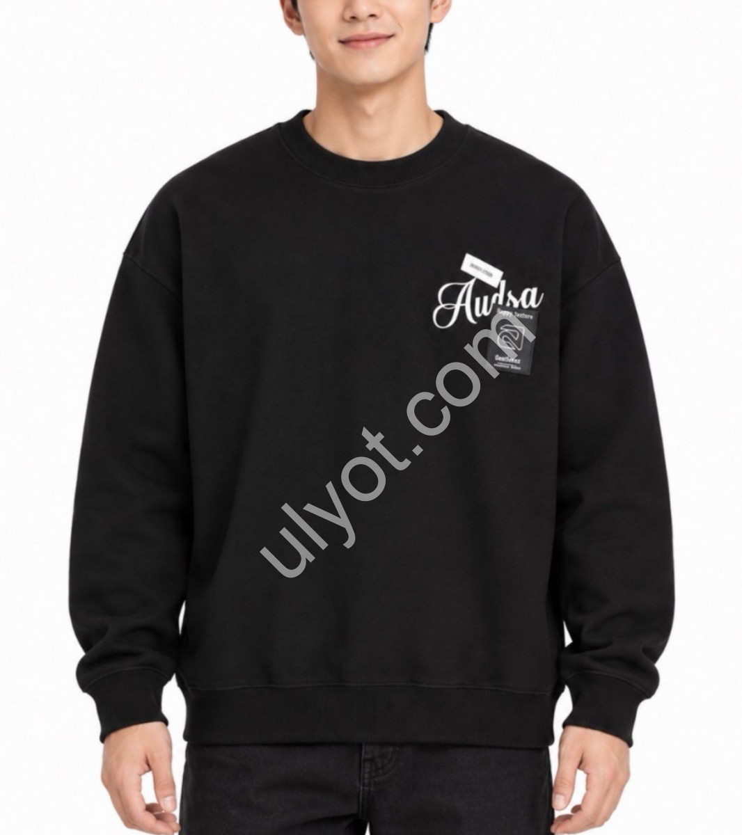 СВИТШОТ AUDSA (S-2XL) ЧЕРНЫЙ 0009