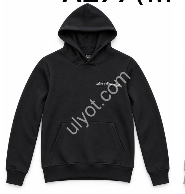 ХУДИ AUDSA (M-3XL) ФЛИС ЧЕРНЫЙ 277