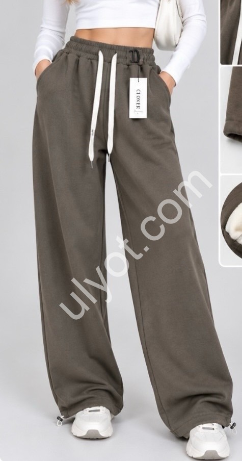 ШТАНИ (L-3XL) Хутро ПРЯМО Т.БІЖ 8812