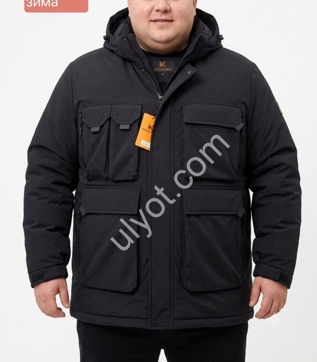 КУРТКА (5XL-9XL) ЧЕРНЫЙ 27033-1