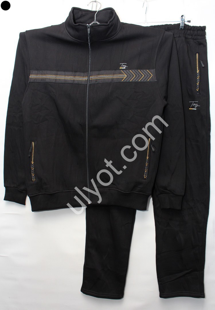 CПОРТ.КОСТЮМ (3XL-6XL) БАЙКА ПРЯМОЙ ЧЕРНЫЙ 6281