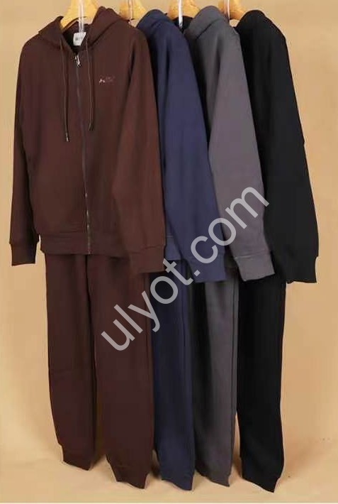 КОСТЮМ JJF (L-4XL) МИКРОМЕХ МАНЖЕТ Т.СИНИЙ 8003