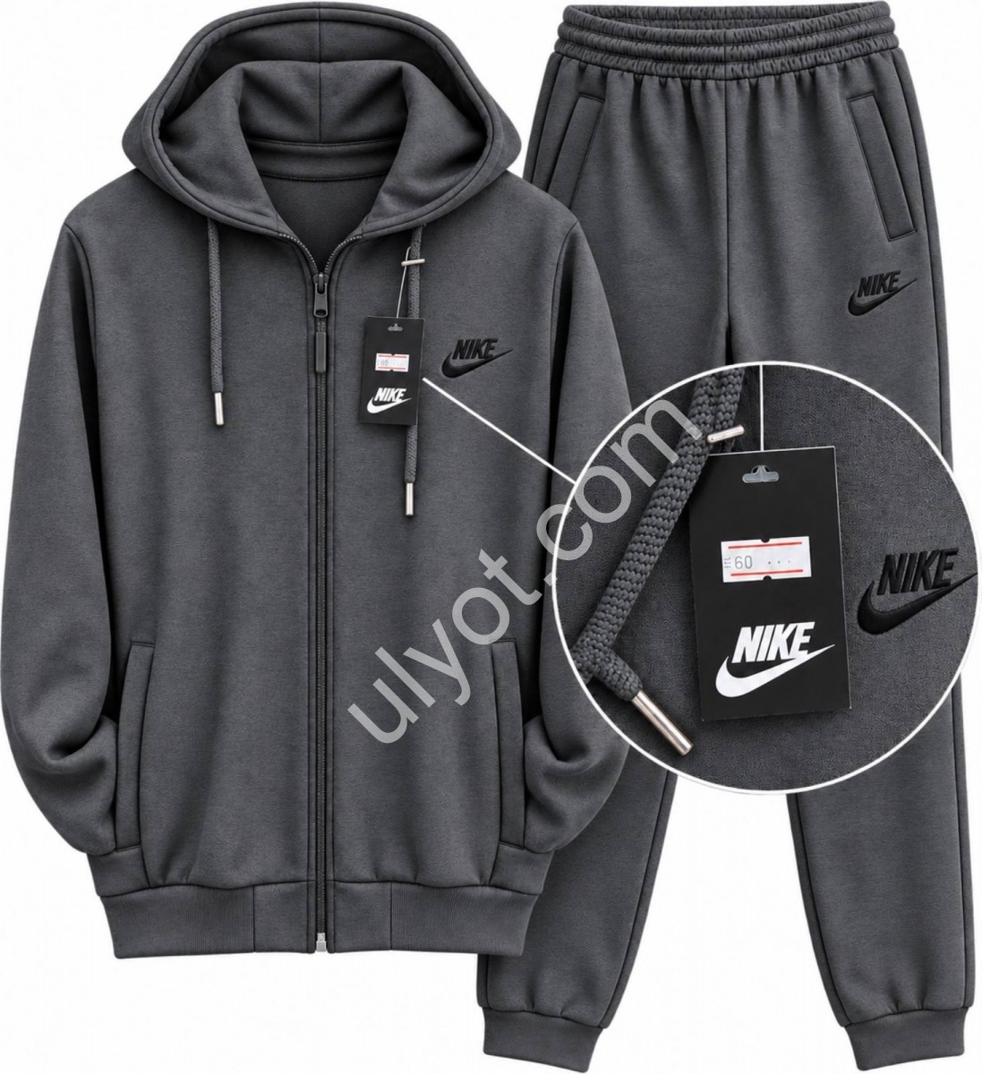 СПОРТ.КОСТЮМ N02 (56-64) ФЛИС МАНЖЕТ ГРАФИТ 60