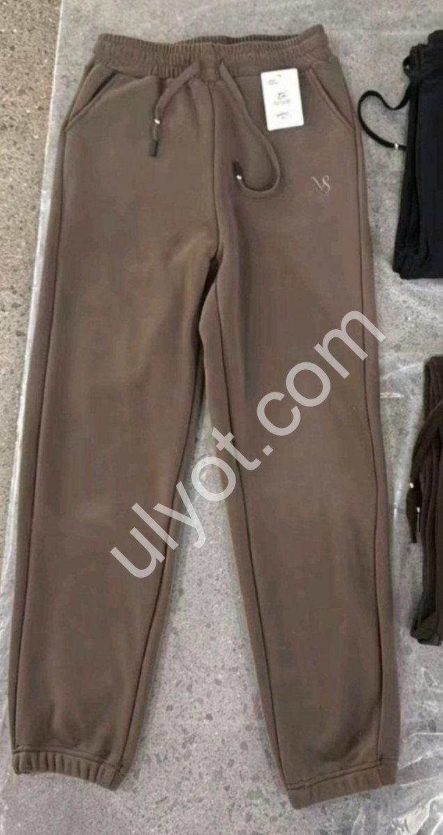 ШТАНЫ (M-2XL) ФЛИС МАНЖЕТ БЕЖ 8007