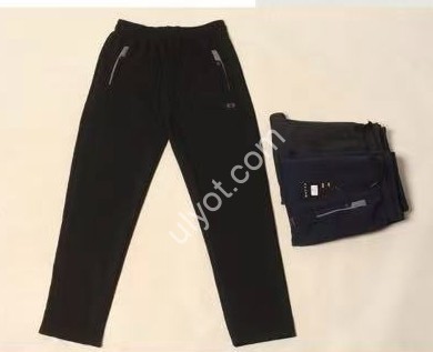 СПОРТ.ШТАНЫ (M-3XL) ФЛИС ПРЯМОЙ Т.СЕРЫЙ 2918