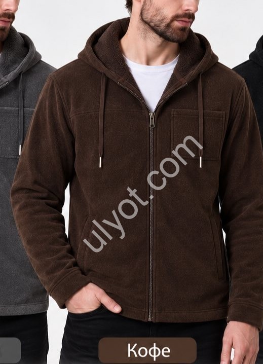 КОФТА (3XL-7XL) МОХОР ЧОРНИЙ 2057