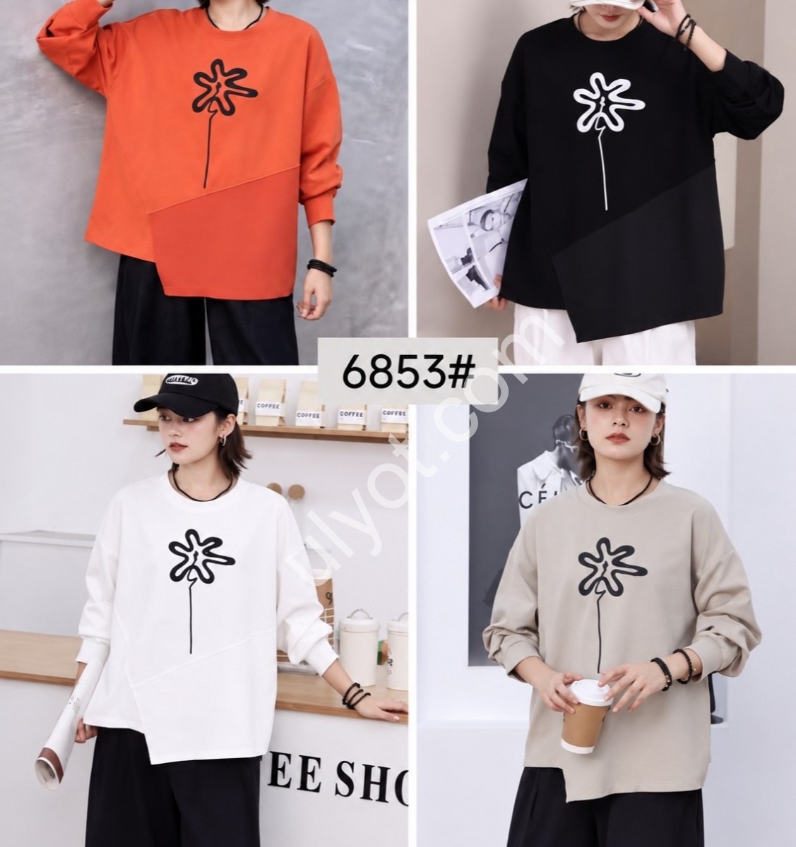 СВИТШОТ (ONE SIZE ) МИКС 6853