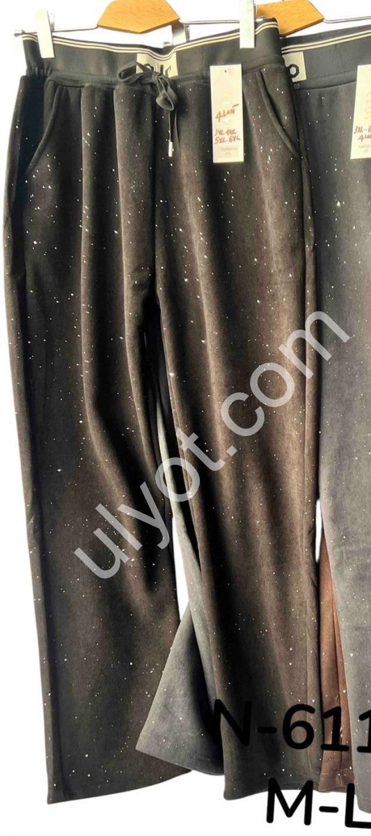 ШТАНЫ (M-2XL) ФЛИС СЕРЫЙ 61118