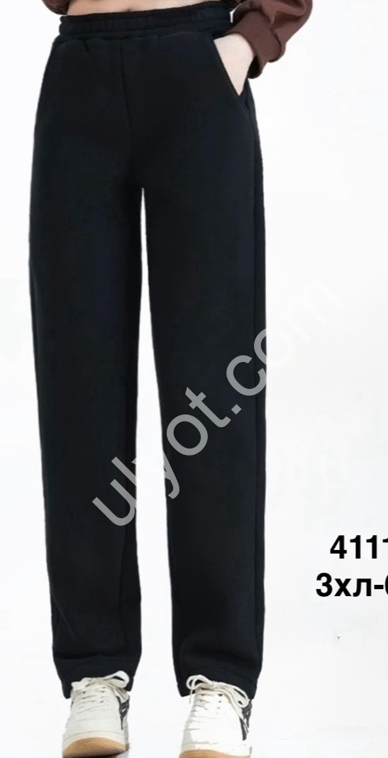 ШТАНЫ (3XL-6XL) МЕХ ЧЕРНЫЙ 4111-9
