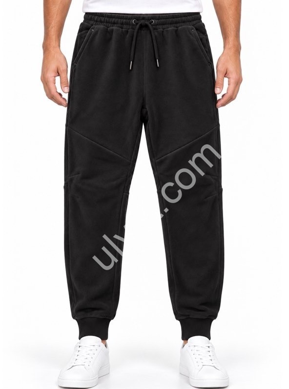 СПОРТ.ШТАНИ (2XL-6XL) ПЛЮШ МАНЖЕТ ЧОРНИЙ 294-1