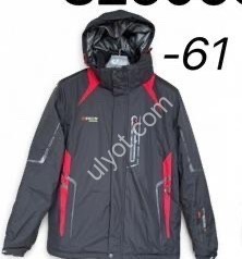 КУРТКА ТЕРМО (M-3XL) ЧЕРНЫЙ+КРАСНЫЙ 25056-61
